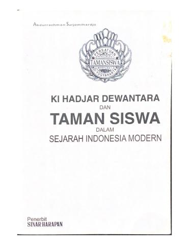 Ki Hadjar Dewantara dan Taman Siswa dalam Sejarah Indonesia Modern