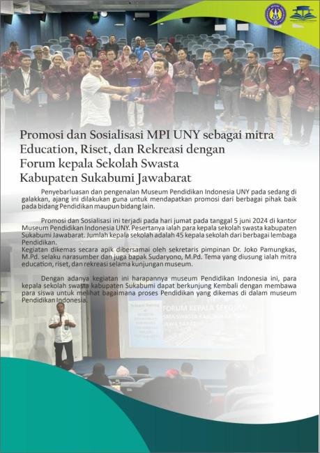 Kemitraan MPI UNY dan Forum Kepala Sekolah Swasta Kabupaten Sukabumi