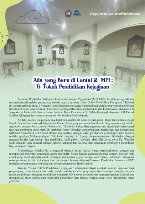 Ada yang Baru di Lantai 2 MPI: 5 Tokoh Pendidikan Kejogjaan